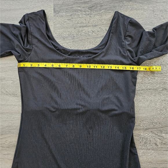 HATCH Black Scoop Neck Long Sleeve Bodycon Maternity Dress Size Medium - Picture 7 of 8